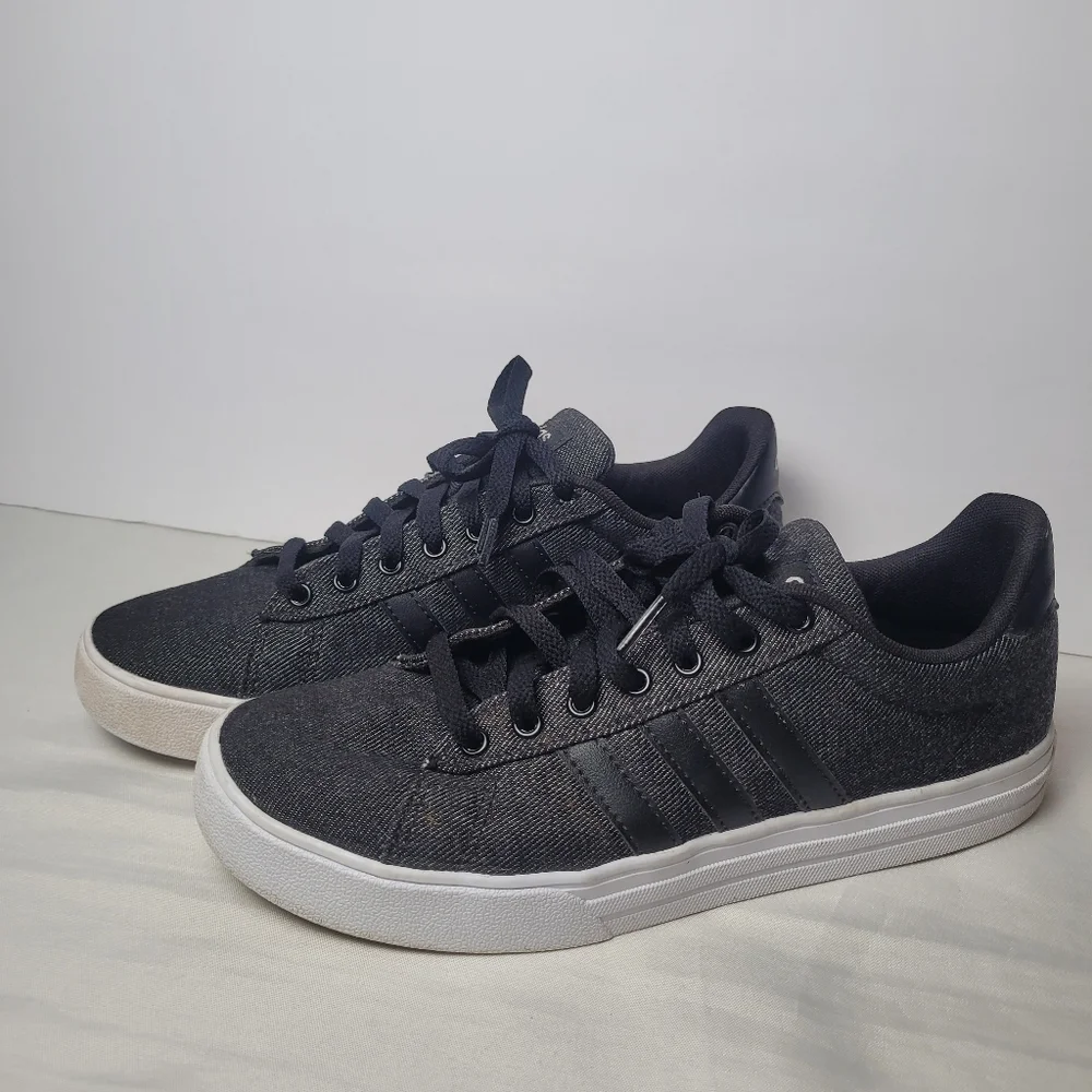 Adidas Daily 2.0 DB0284 Men's Skate Shoe Black Denim Athletic Shoes Size 8